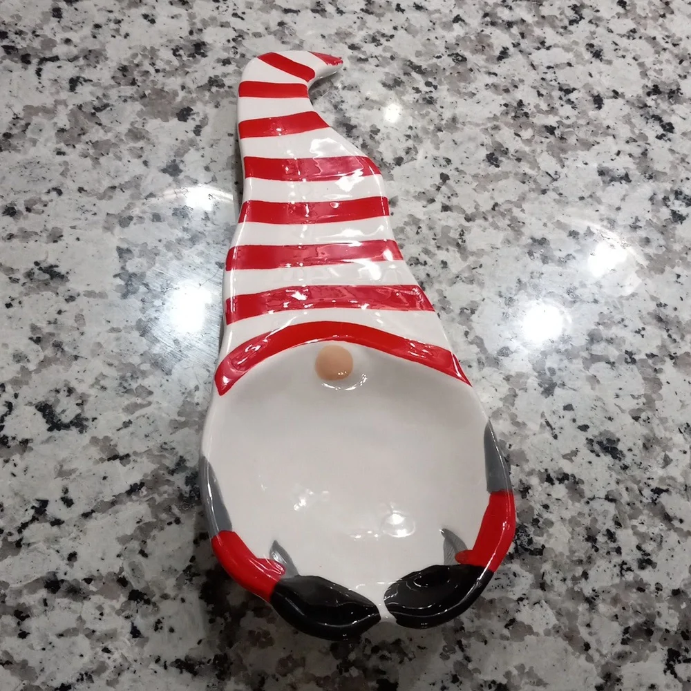 CWC 3-pc. Holiday Baking Tools Set In Red / White Spoon Rest| Spatula | Wihisk